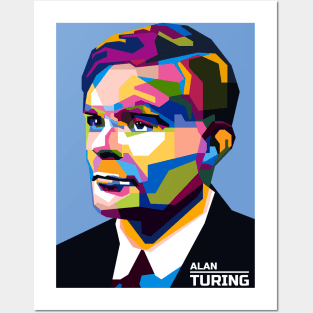 Abstract Alan Turing in WPAP Posters and Art